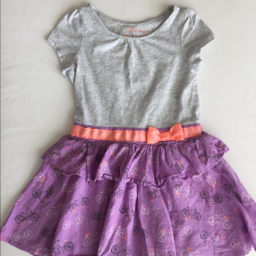 Cherokee girls dress with bicycle print